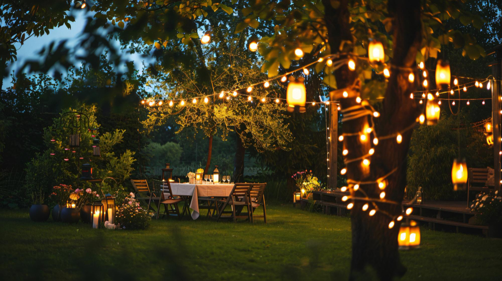 ambiance guinguette dans le jardin