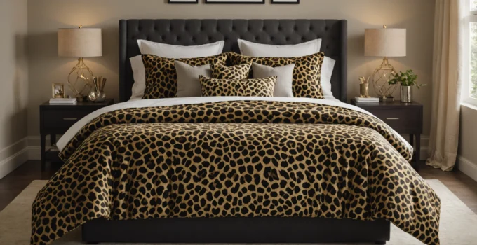 parure lit leopard