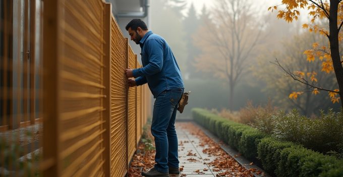 Poser du grillage sur mesure dorée