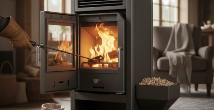 entretenir le feu d'un poêle à granulés
