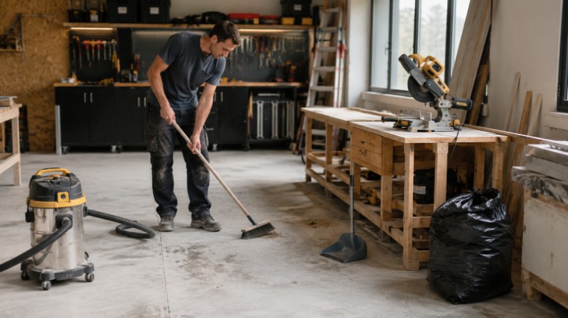 garder un atelier propre pendant des travaux de rénovation