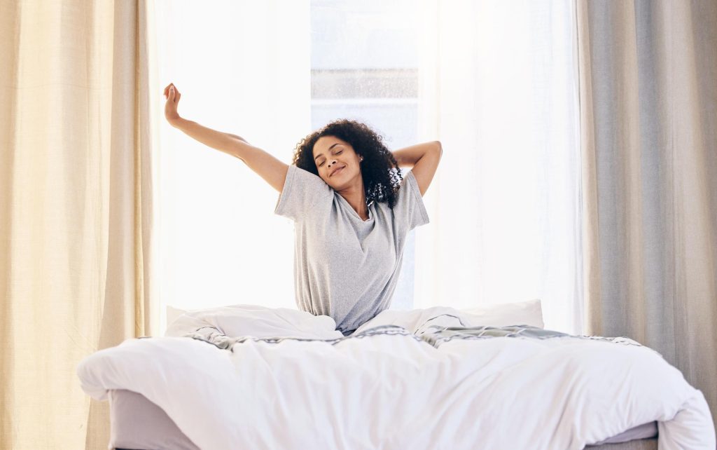 Une femme qui a bien dormi 