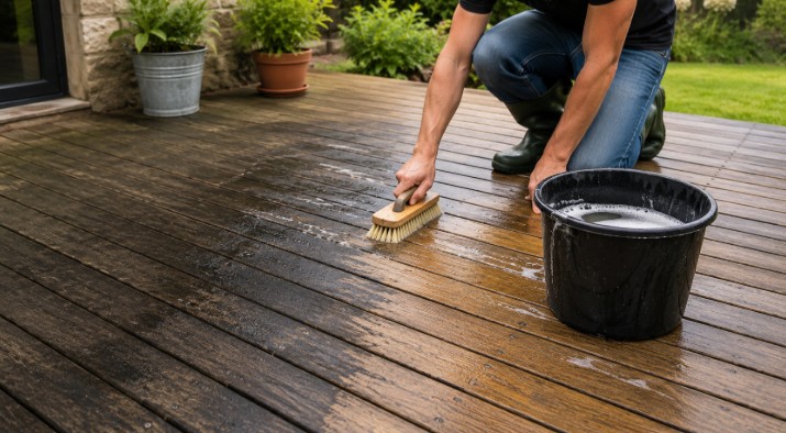 nettoyer une terrasse en bois