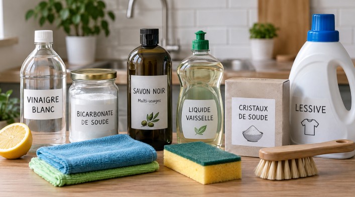 Liste de produits de nettoyage