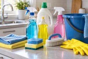 Liste de produits de nettoyage : l’essentiel sans acheter trop